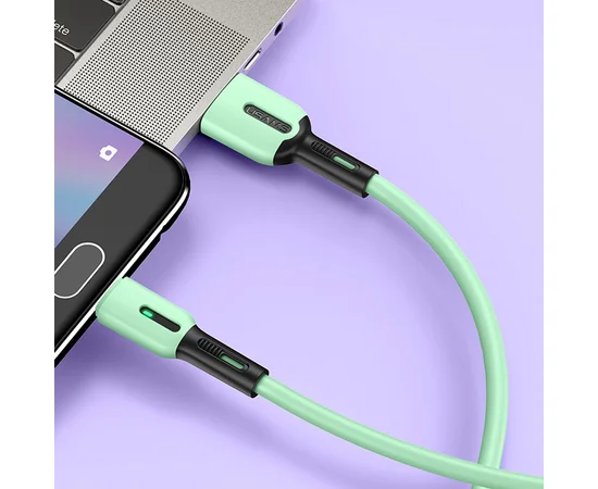 Дата кабель Usams US-SJ432 U51 Silicone USB to Micro USB (1m) Мятный