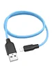 Дата кабель Hoco X21 Plus Fluorescent Silicone Lightning Cable (1m) Голубой