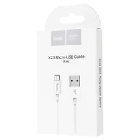Дата кабель Hoco X23 Skilled Micro USB Cable (1m) white