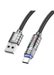 Дата кабель Hoco U122 Lantern Transparent Discovery Edition USB to Type-C Black