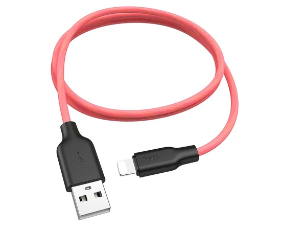 Дата кабель Hoco X21 Plus Silicone Lightning Cable (2m) Black / Red
