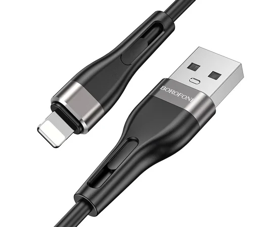Дата кабель Borofone BX46 Rush USB to Lightning (1m) Черный