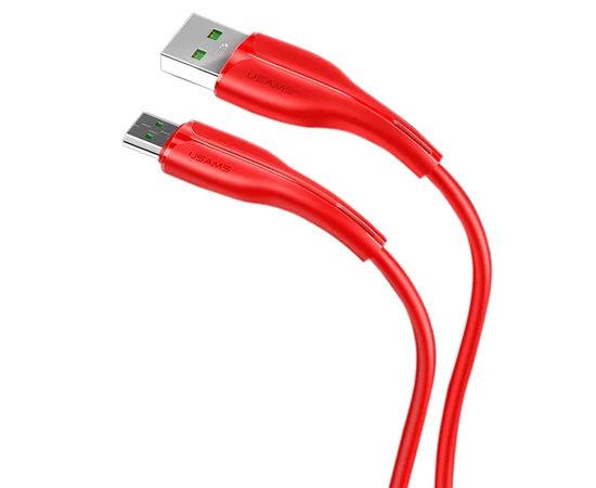 Дата кабель Usams US-SJ375 U38 Micro 4A Fast Charging & Data Cable 1m Красный