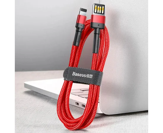 Дата кабель Baseus Cafule Lightning Cable Special Edition 2.4A (1m) (CALKLF-G) Red