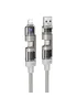 Дата кабель Hoco U151 Goldsmith 4in1 Type-C to USB/Type-C to Lightning 240W (1.2m) Gray