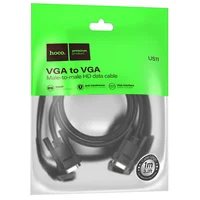 Дата кабель Hoco US11 VGA male to VGA male HD (1m) Black