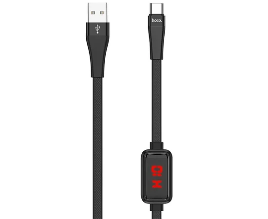 Дата кабель Hoco S4 "With Timer" USB to Type-C (1.2m) Черный