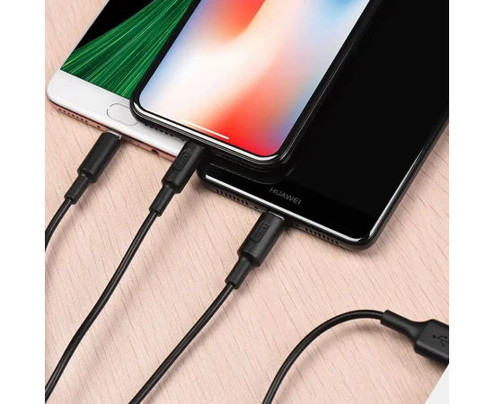 Дата кабель Hoco X25 "Soarer" 3in1 Lightning -MicroUSB-Type-C Черный
