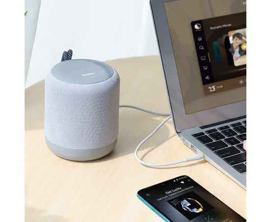 Аудио кабель Aux Hoco UPA14 (1m) Серый