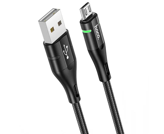 Дата кабель Hoco U93 "Shadow" MicroUSB (1.2 m) Черный