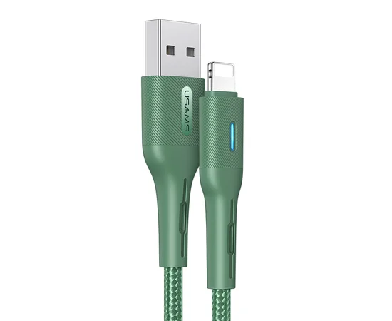 Дата кабель USAMS US-SJ425 U-Bob Series USB to Lightning Smart Power-off Cable (1.2m) Зеленый