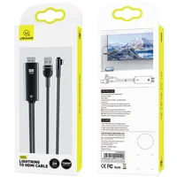 Дата кабель USAMS US-SJ442 U53 Lightning to HDMI (2m) Черный