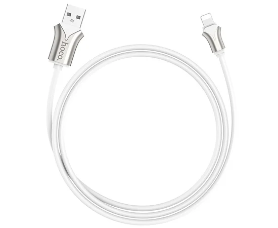 Дата кабель Hoco U67 "Soft Silicone" Lightning (1.2m) Белый