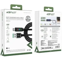 Дата кабель Acefast C7-04 USB-A to USB-C zinc alloy Black