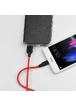 Дата кабель Hoco X21 Silicone MicroUSB Cable (1m) Черный / Красный