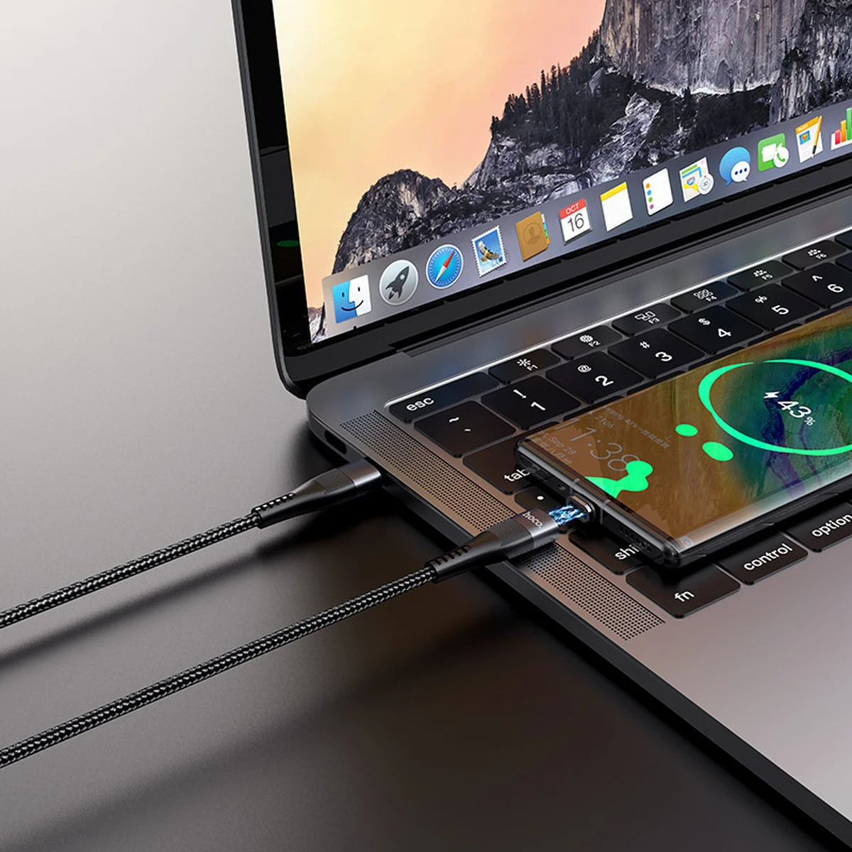 Дата кабель Hoco U99 "Vortex" Type-C to Type-C 100W (2m) Черный