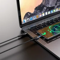 Дата кабель Hoco U99 "Vortex" Type-C to Type-C 100W (2m) Черный