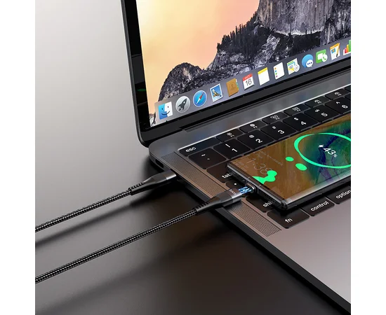 Дата кабель Hoco U99 "Vortex" Type-C to Type-C 100W (2m) Черный