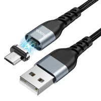 Дата кабель Hoco U96 "Traveller magnetic" MicroUSB (1.2m) Чорний