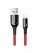 Дата кабель Baseus C-shaped (со световым индикатором) USB to Lightning 2.4A (1m) Красный