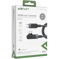 Дата кабелю Acefast C5-03 USB-C to USB-C 100W прямий angled aluminum alloy (1m) Black