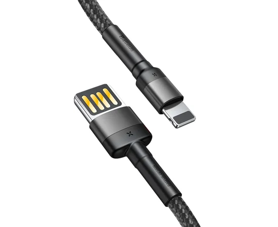 Дата кабель Baseus Cafule Lightning Cable Special Edition 2.4A (1m) (CALKLF) Серый