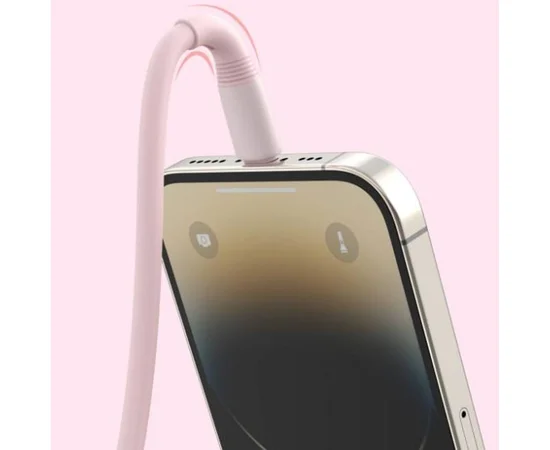 Дата кабель Hoco X97 Crystal color Type-C to Lightning 20W (1m) Light pink