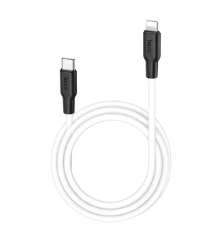 Дата кабель Hoco X21 Plus Silicone Type-C to Lightning (1m) Черный / Белый Дата кабель Hoco X21 Plus Silicone Type-C to Lightning (1m) Черный / Белый