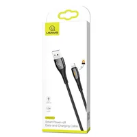 Дата кабель USAMS US-SJ344 Smart Power-off Lightning Cable U-Tone (1.2m) Черный