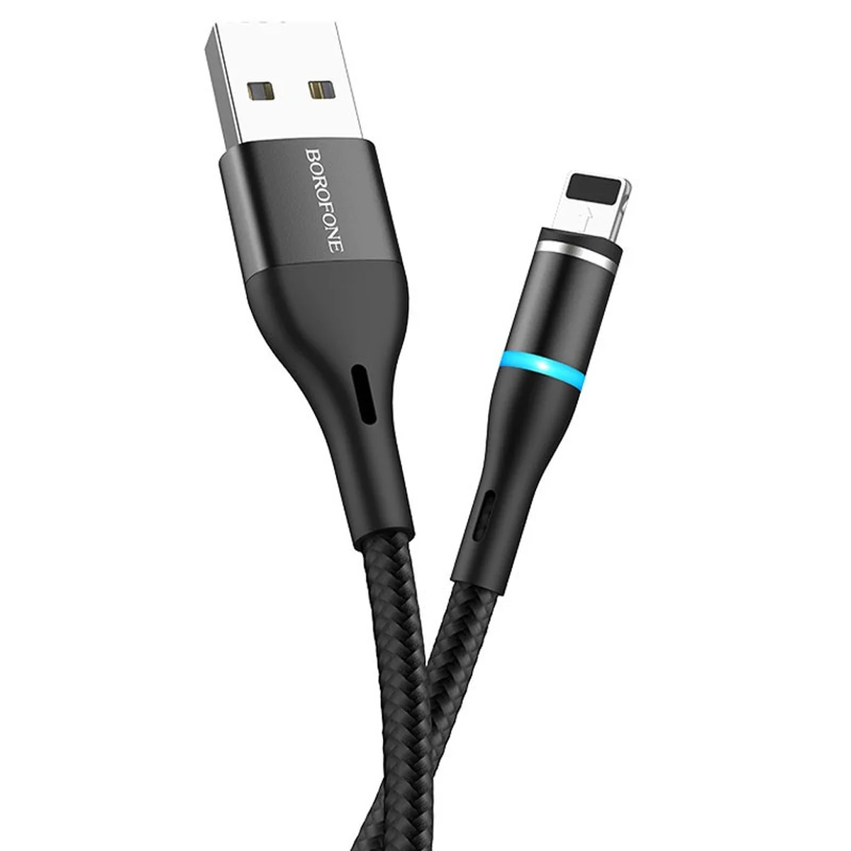 Дата кабель Borofone BU16 Skill magnetic USB to Lightning (1.2m) Черный
