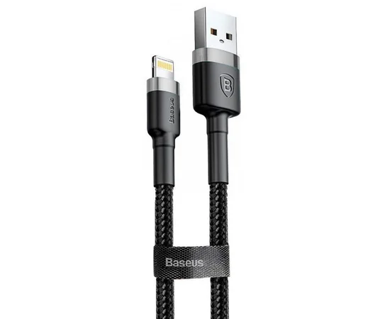 Дата кабель Baseus Cafule Lightning Cable 2.4A (0.5m) (CALKLF-A) Серый / Черный