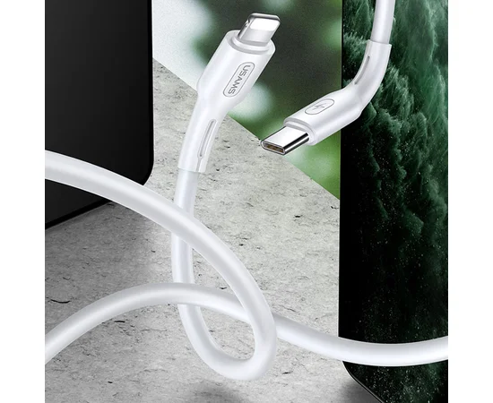 Дата кабель USAMS US-SJ406 U43 Type-C to Lightning PD Fast Charging (1.2m) Белый
