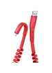 Дата кабель Hoco U78 "Cotton treasure elastic" lightning (1.2М) Красный