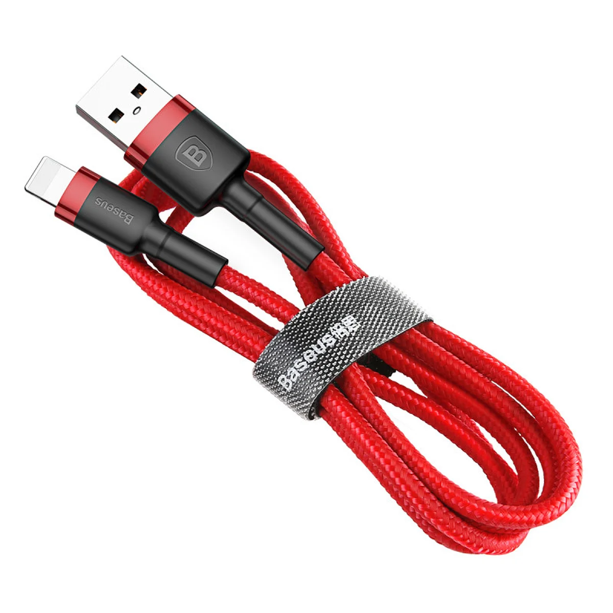 Дата кабель Baseus Cafule Lightning Cable 2.4A (1m) (CALKLF) Червоний