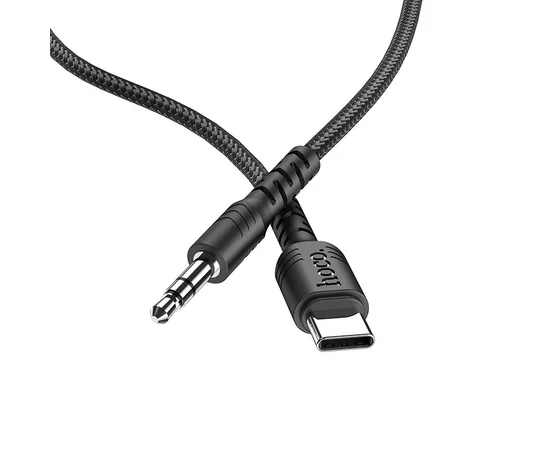 Аудио кабель Aux Hoco UPA17 (AUX 3.5 to Type-C) (1m) Черный