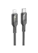 Дата кабель Hoco U120 Transparent explore Intelligent Power-off PD 27W Type-C to Lightning (1.2m) Black