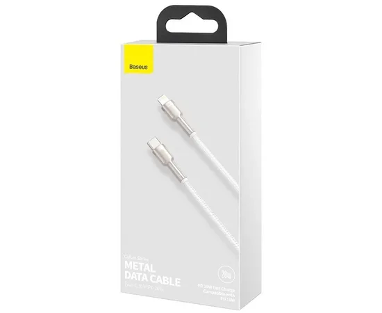 Дата кабель Baseus Cafule Series Metal Type-C to Lightning PD 20W (2m) Білий