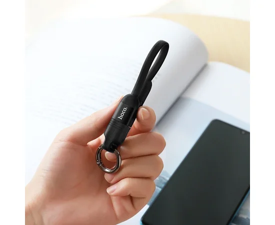 Дата кабель Hoco U87 "Cool" 2in1 Lightning-Type-C (0,2М) Черный