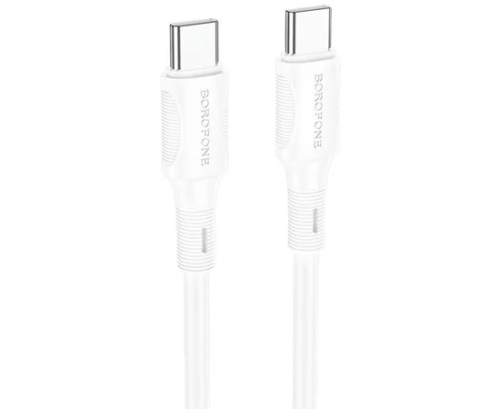 Дата кабель Borofone BX80 Type-C to Type-C 60W (1m) Белый