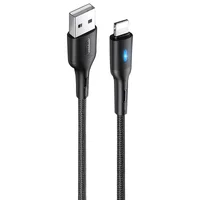 Дата кабель USAMS US-SJ425 U-Bob Series USB to Lightning Smart Power-off Cable (1.2m) Черный