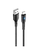 Дата кабель USAMS US-SJ425 U-Bob Series USB to Lightning Smart Power-off Cable (1.2m) Черный