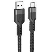 Дата кабель Hoco U110 charging data sync USB to Type-C (1.2 m) Черный