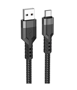 Дата кабель Hoco U110 charging data sync USB to Type-C (1.2 m) Черный Дата кабель Hoco U110 charging data sync USB to Type-C (1.2 m) Черный