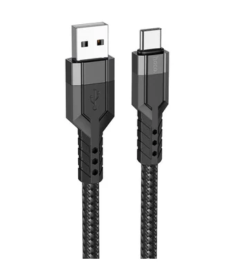 Дата кабель Hoco U110 charging data sync USB to Type-C (1.2 m) Черный