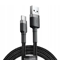 Дата кабель Baseus Cafule Type-C Cable 2A (2m) Черный / Серый