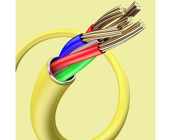 Дата кабель USAMS US-SJ435 U52 USB to MicroUSB (1m) Желтый