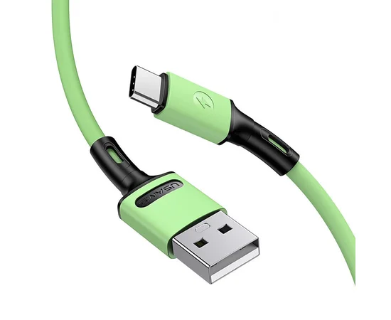 Дата кабель USAMS US-SJ436 U52 USB to Type-C (1m) Зеленый