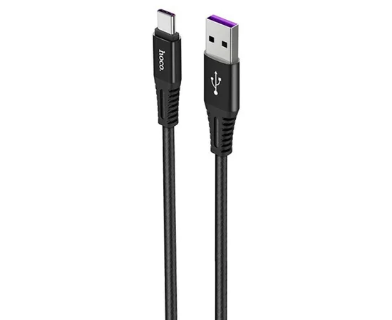 Дата кабель Hoco X22 5A Quick Charger Type-C Cable (1m) Черный