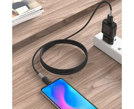 Дата кабель Hoco X48 "Soft" MicroUSB (1m) Черный