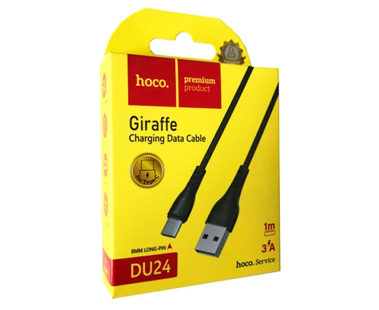 Дата кабель Hoco DU24 Giraffe Charging USB to Type-C (1m) Черный